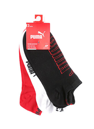 Puma Siyah Unisex Çorap 90798804 PUMA GRAPHIC SNEAKER 3P