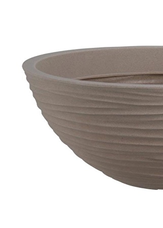 Sylt Plastik Saksı Kum Rengi Oval G 51cm D 23cm Y 20cm