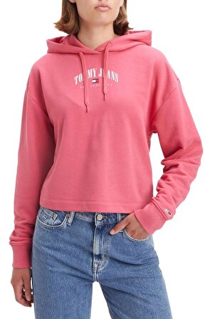 Tommy Hilfiger Tjm Rlx Essential Logo 2 Hoodi  Kapüşonlu Kadın Sweatshirt