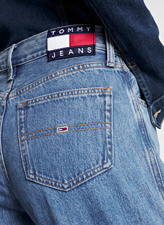 Tommy Jeans Normal Bel Geniş Paça Normal Lacivert Kadın Denim Pantolon DW0DW159961