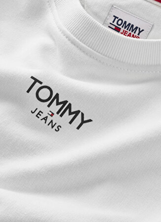 Tommy Jeans Bisiklet Yaka Beyaz Kadın Sweatshırt DW0DW16393YBR