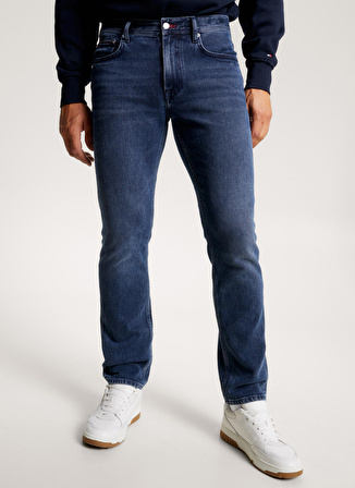 Tommy Hilfiger Normal Bel Normal Paça Slim Fit Siyah Erkek Denim Pantolon MW0MW333601BM