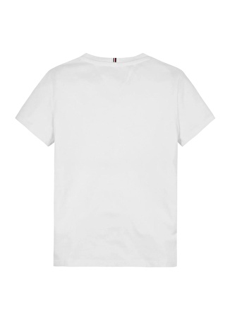 Tommy Hilfiger Baskılı Beyaz Kız Çocuk T-Shirt HILFIGER SCRIPT TEE S/S