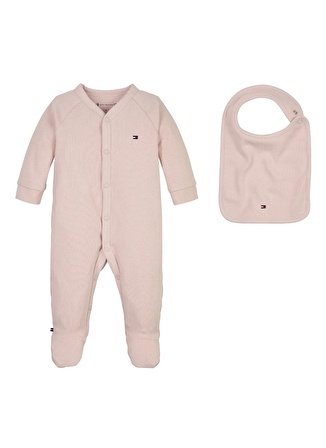 Tommy Hilfiger Pembe Uyku Tulumu BABY RIB SLEEPSUIT GIFTBOX