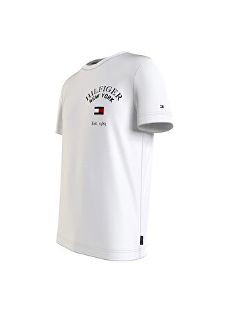 Tommy Hilfiger Bisiklet Yaka Beyaz Erkek T-Shirt MW0MW33689