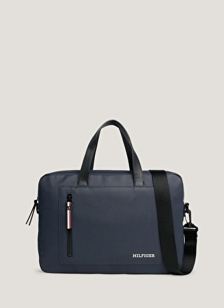 Tommy Hilfiger Lacivert Erkek 30x28x10 cm Laptop Çantası TH PIQUE SLIM COMPUTER BAG