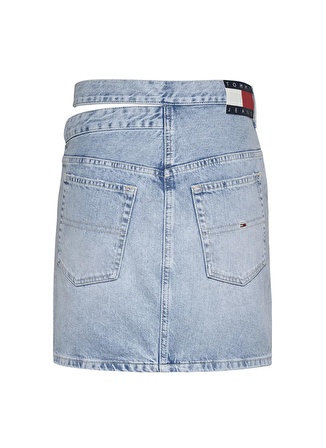 Tommy Jeans Normal Bel Mavi Kadın Denim Etek MOM CUT OUT WB UH SKIRT AH7011