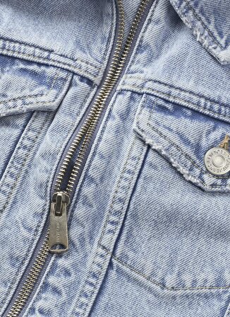 Tommy Jeans Ceket Yaka Düz Mavi Kısa Kadın Elbise ZIP HALTERNECK DRESS AH7011