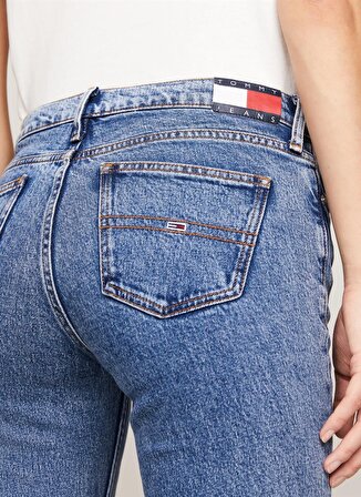 Tommy Jeans Normal Bel İspanyol Paça Normal Mavi Kadın Denim Pantolon MADDIE MD BC CG4136