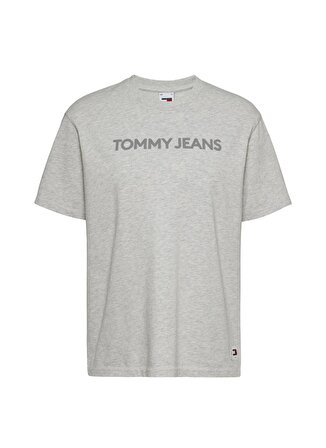 Tommy Jeans Bisiklet Yaka Düz Gri Kadın T-Shirt TJW RLX BOLD CLASSIC TEE EXT