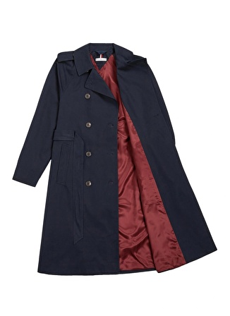 Tommy Hilfiger Lacivert Kadın Trençkot PAMUKCLASSIC TRENCH