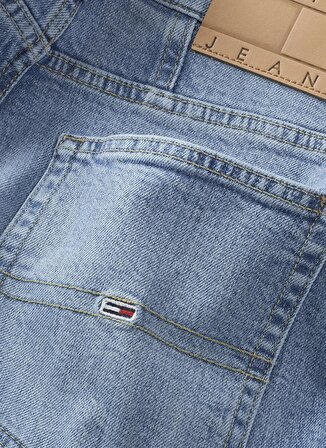 Tommy Jeans Normal Bel Düz Paça Normal Mavi Kadın Denim Pantolon MOM SLIM UH AH5117