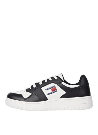 Tommy Hilfiger Siyah - Beyaz Kadın Deri Sneaker EN0EN02505YBL