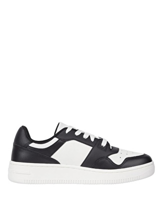 Tommy Hilfiger Siyah - Beyaz Kadın Deri Sneaker EN0EN02505YBL