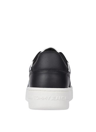 Tommy Hilfiger Siyah - Beyaz Kadın Deri Sneaker EN0EN02505YBL