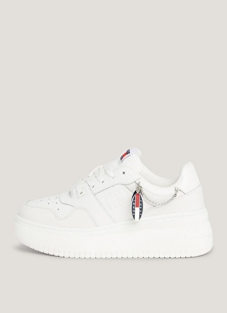 Tommy Hilfiger Ekru Kadın Deri Sneaker EN0EN02421YBL