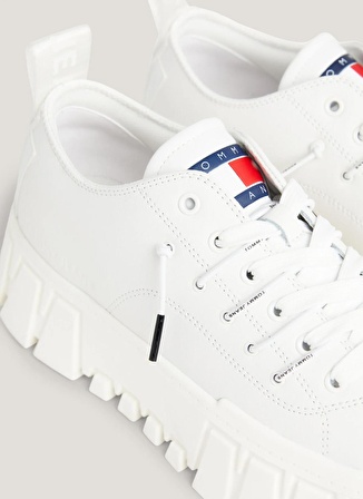 Tommy Hilfiger Ekru Kadın Deri Sneaker EN0EN02419YBL