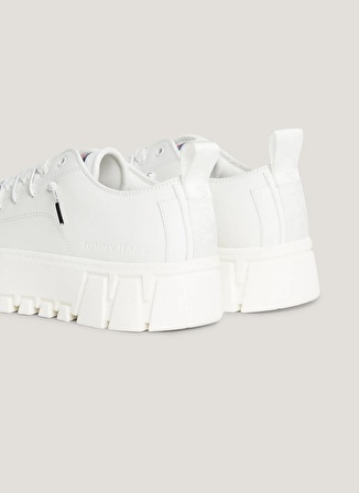 Tommy Hilfiger Ekru Kadın Deri Sneaker EN0EN02419YBL