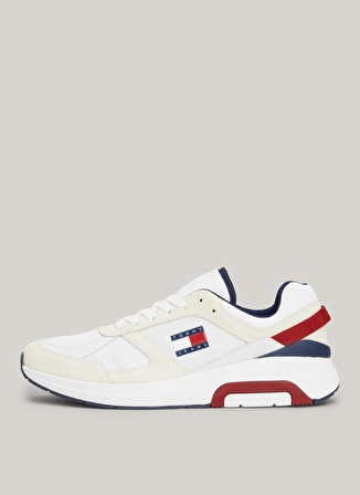 Tommy Hilfiger Ekru Erkek Süet Sneaker TJM RUNNER COMBINED