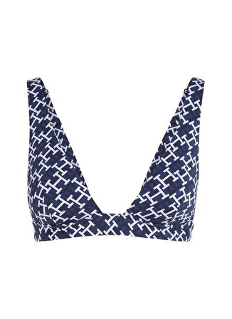 Tommy Hilfiger Lacivert - Beyaz Kadın Bikini Üst TRIANGLE RP PRINT, 0YI UW0UW050900Y