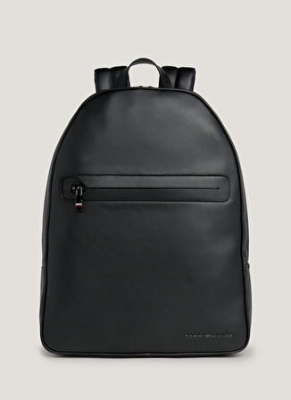 Tommy Hilfiger Siyah Erkek Sırt Çantası TH MODERN PU DOME BACKPACK