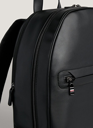 Tommy Hilfiger Siyah Erkek Sırt Çantası TH MODERN PU DOME BACKPACK