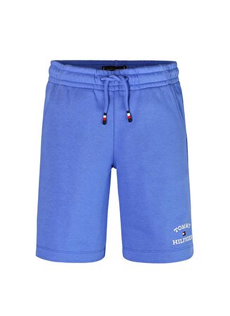 Tommy Hilfiger Lastikli Bel Normal Mavi Erkek Şort TH LOGO SWEATSHORTS