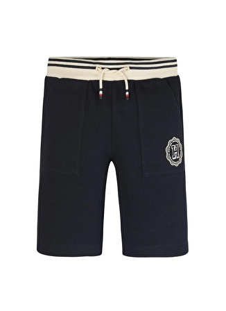 Tommy Hilfiger Lastikli Bel Normal Mavi Erkek Şort MONOTYPE ARCH H SEAL SWEATSHORTS