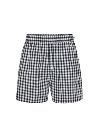 Tommy Jeans Lastikli Bel Normal Mavi Kadın Şort TJW GINGHAM SEERSUCKER SHORT