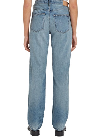 Tommy Hilfiger Yüksek Bel Düz Paça Normal Mavi Kadın Denim Pantolon CLASSIC STRAIGHT RW ASH WRN