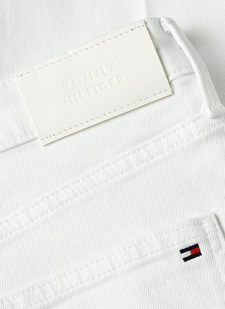 Tommy Hilfiger Yüksek Bel Düz Paça Normal Beyaz Kadın Denim Pantolon BOOTCUT RW WHITE