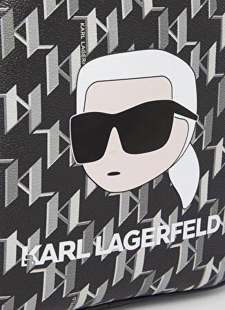 KARL LAGERFELD Siyah - Beyaz Kadın 22x26,5x9,2 cm Sırt Çantası 235W3094998