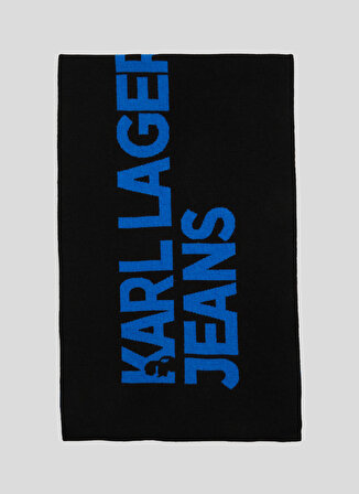 Karl Lagerfeld Jeans Siyah Erkek Atkı 236D3301_KNITTED LOGO SCARF