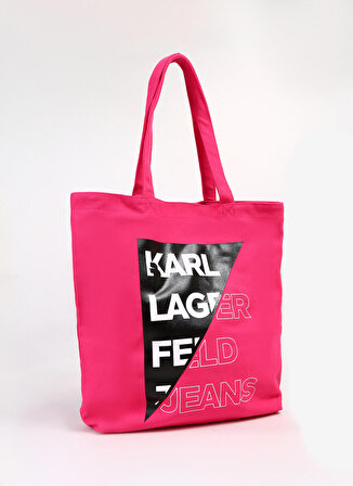 Karl Lagerfeld Jeans Pembe Kadın 46x44x13 cm Omuz Çantası 236J3022184