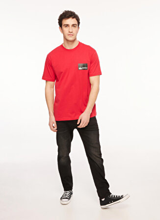 Karl Lagerfeld Jeans Bisiklet Yaka Kırmızı Erkek T-Shirt 231D1706_KLJ REGULAR SSLV LOGO TEE