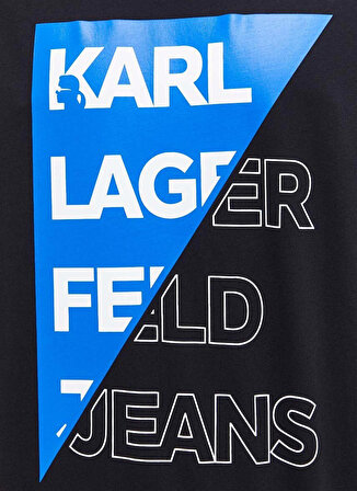 Karl Lagerfeld Jeans Bisiklet Yaka Siyah Erkek T-Shirt 236D1702_KLJ RELAXED CUT LOGO TEE
