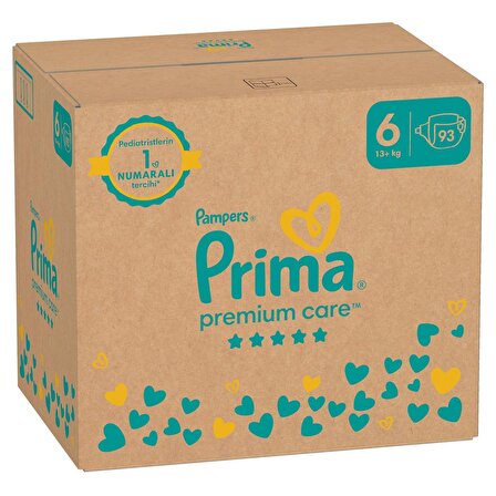 Prima Bebek Bezi Premium Care 6 Beden 93'lü Ekstra Large Aylık Fırsat Paketi