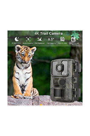 Vothoon Fotokapan Kamera 16mp 1080p,3 Sensörlü 90 Derece  Doğa Ve Outdoor Gece Görüşlü Fotokapan