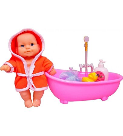 DZC KUZENLER AVM  Banyo Yapan Et Bebek Gerçek Su Devir Daimli Küvetli Bebek Fıskiyeli DEV KUTU