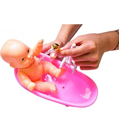 DZC KUZENLER AVM  Banyo Yapan Et Bebek Gerçek Su Devir Daimli Küvetli Bebek Fıskiyeli DEV KUTU