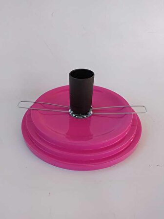 Su Kabağı Lamba Altlığı 15 cm Çapında Düğmeli Kablolu Fuşya Renk