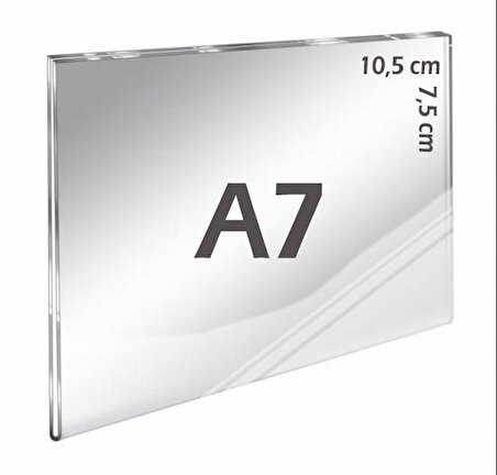 A7 U-Tipi Yatay Şeffaf Föylük Menü Broşürlük Etiketlik Fiyatlık