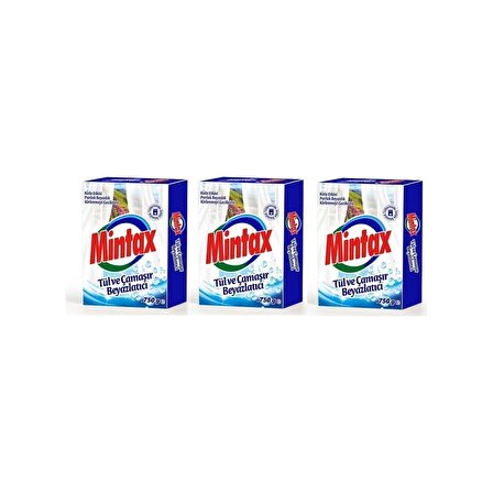 Mintax Tül ve Çamaşır Beyazlatıcı 750 gr x 3 Adet