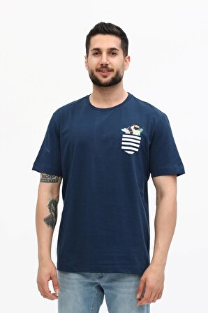 Oversize Papağan Lacivert T-shirt