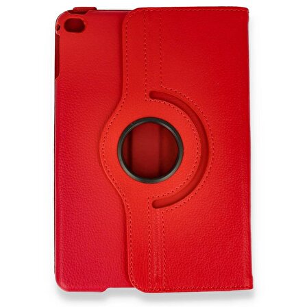 iPad Mini 4 ve 5 Kılıf 360 Tablet Deri Kılıf Kırmızı
