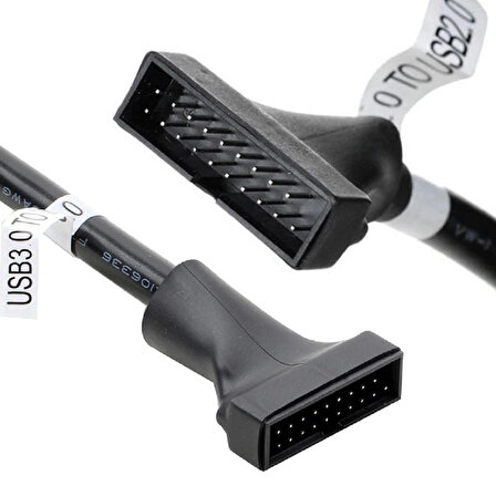 USB 3.0 20 pin erkek to 9 pin usb 2.0 dişi çevirici kablo 