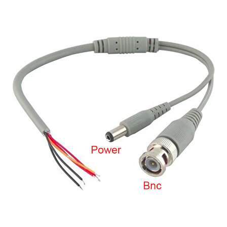 Bnc+Power erkek Jack güvenlik kamera sistemleri için hazır bnc power kablo