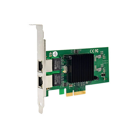 PCIE X4 çift RJ45 Gigabit Ethernet sunucu çift bağlantı ethernet kartı