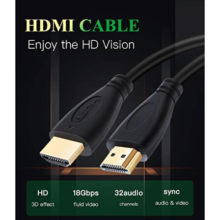 Hdmı kablo full hd 1080p hdmı erkek erkek kablo 3m