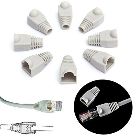 RJ45 cat5e,cat6 konnektör cover plastik kapak koruyucu kılıf 100 adet